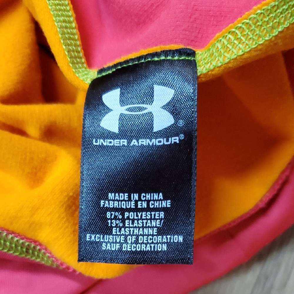 Under Armour Women's Vibrant Pink and Orange Sweatshirt - Picture 7 of 7